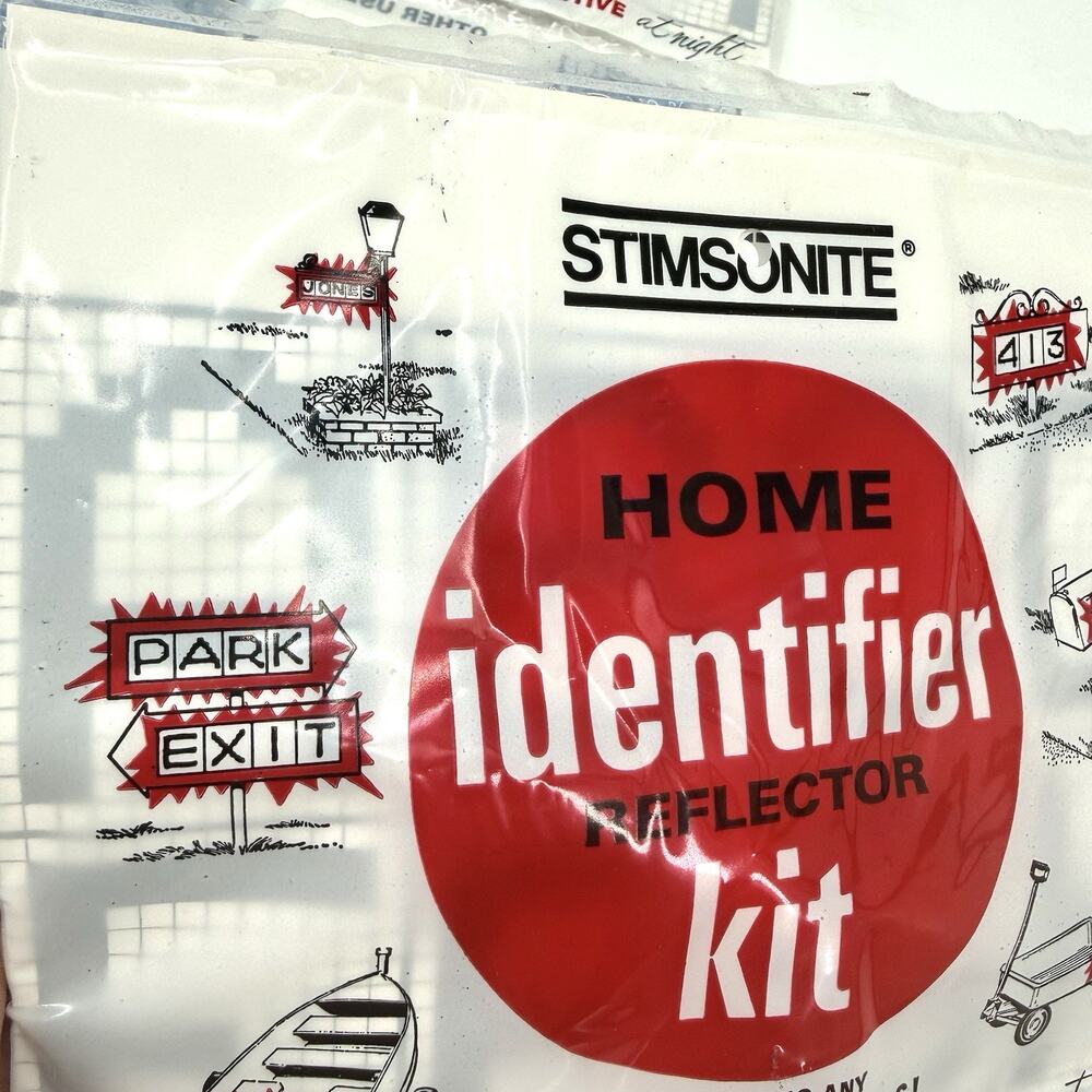 Stimsonite 15 Home Identifier Reflector Kits No 3305 NOS Address Sign Vintage - Picture 6 of 13